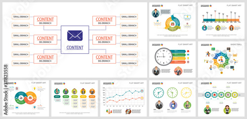 Business infographic diagram set
