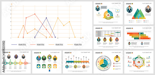 Creative business infographic diagram set
