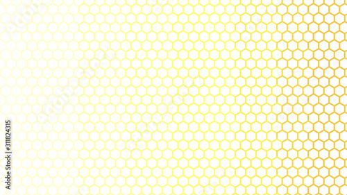 Background hexagon patern yellow and white
