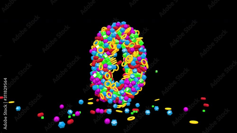 2020 New Year motion graphics video footage, Text title animation render with colorful, 3D CGI Compositing process, 4k Ultra HD 3840x2160, RGB with Alpha matte.