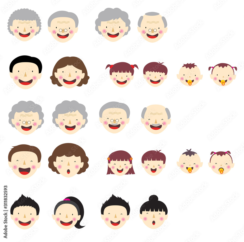 The face of a harmonious family. Happy family The face of a harmonious family. Happy family