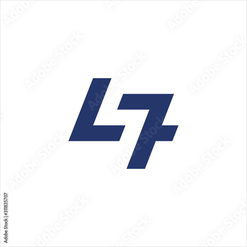 letter LS7 logo design 