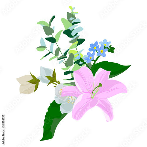 vector drawing flowers