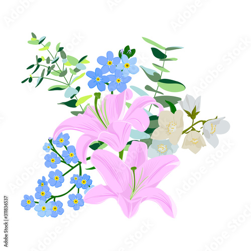 vector drawing flowers