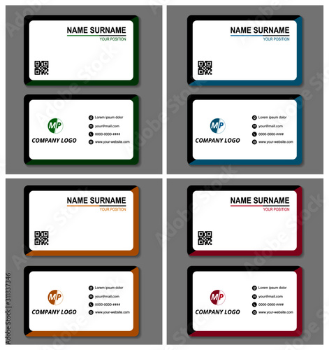 Business card design vector simple identity © Hasan