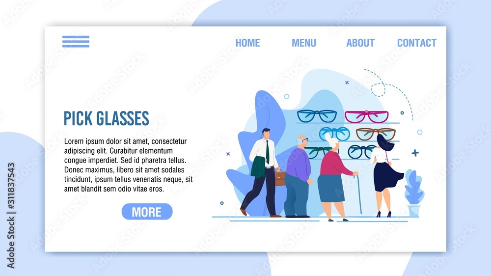 Pick Glasses Service for Pensioner and Adults Flat Landing Page. Cartoon People Characters Choosing Eyewear. Myopia and Hyperopia Correction. Ophthalmology Internet Store. Vector Illustration Pick Glasses Service for Pensioner and Adults Flat Landing Page. Cartoon People Characters Choosing Eyewear. Myopia and Hyperopia Correction. Ophthalmology Internet Store. Vector Illustration