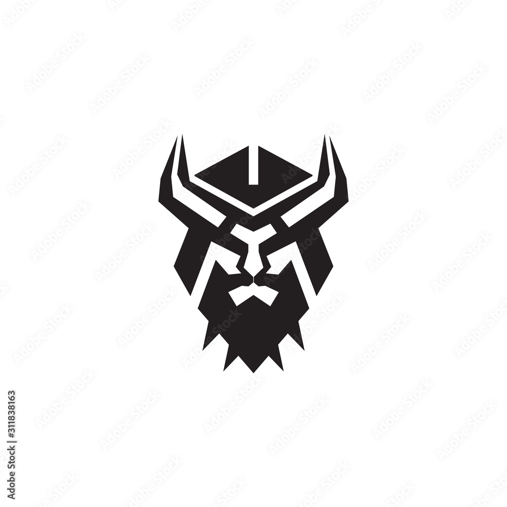 Viking head helmet logo design vector template Viking head helmet logo design vector template