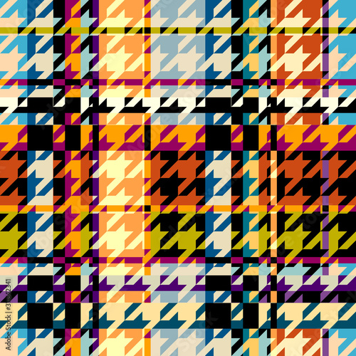 Patchwork textile pattern. Seamless quilting design background.