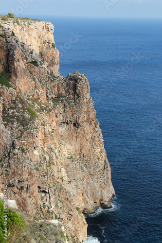 coastline on formentera by punta des Farsun