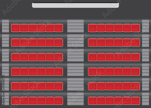 auditorium seat map with stair