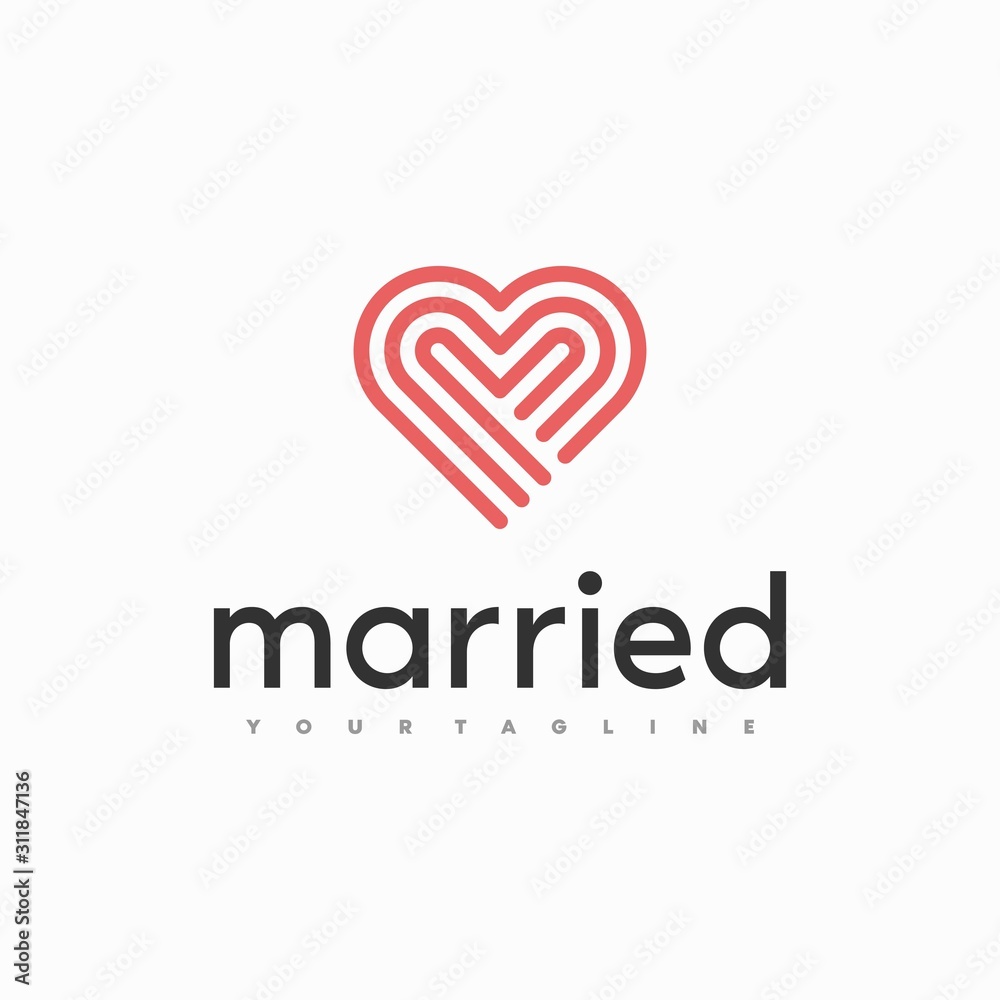 love logo, icon and template
