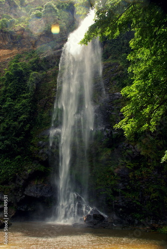 View at upper Wli waterfall in Volta Region Ghana