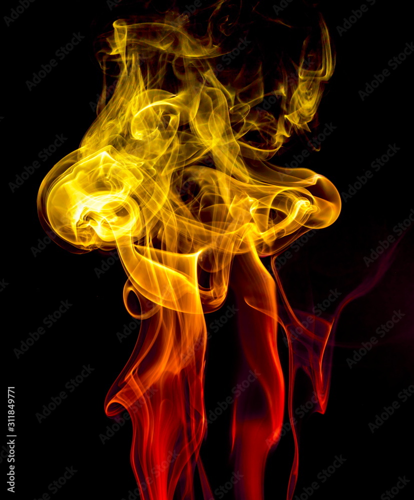 Colored smoke on black background Colored smoke on black background