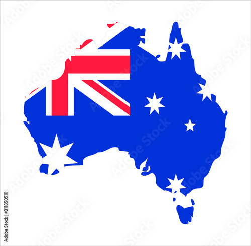 Australia country map icon