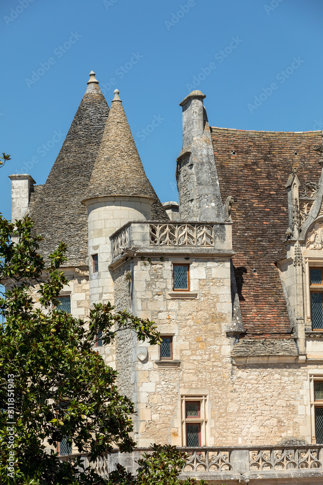  Chateau des Milandes, a castle  in the Dordogne, from the forties to the sixties of the twentieth century belonged to Josephine Baker. Aquitaine, France