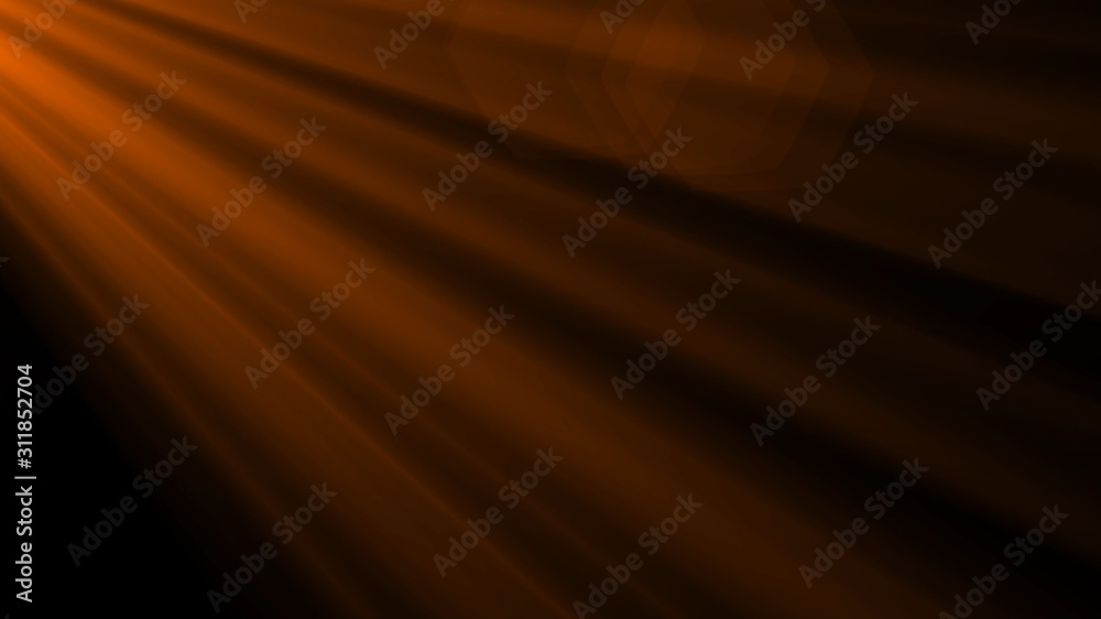 Isolated orange, yellow light rays animation. Shine or sun effect on black  screen with bokeh. Dust, dirty lens effect, glitter, shiny, bright, flare.  Stock Illustration | Adobe Stock