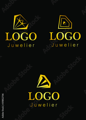 Illustration - logo - on the theme of jewelry and diamonds.