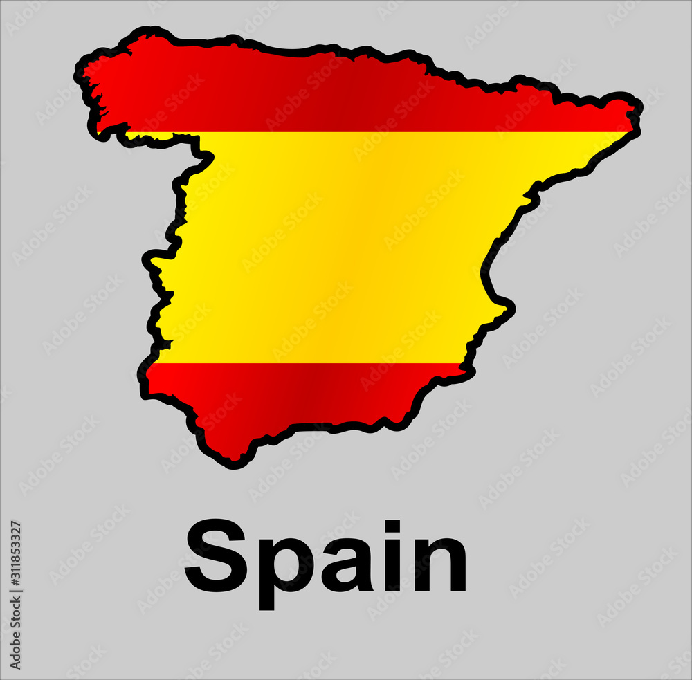  spain map icon spain country vector illustration