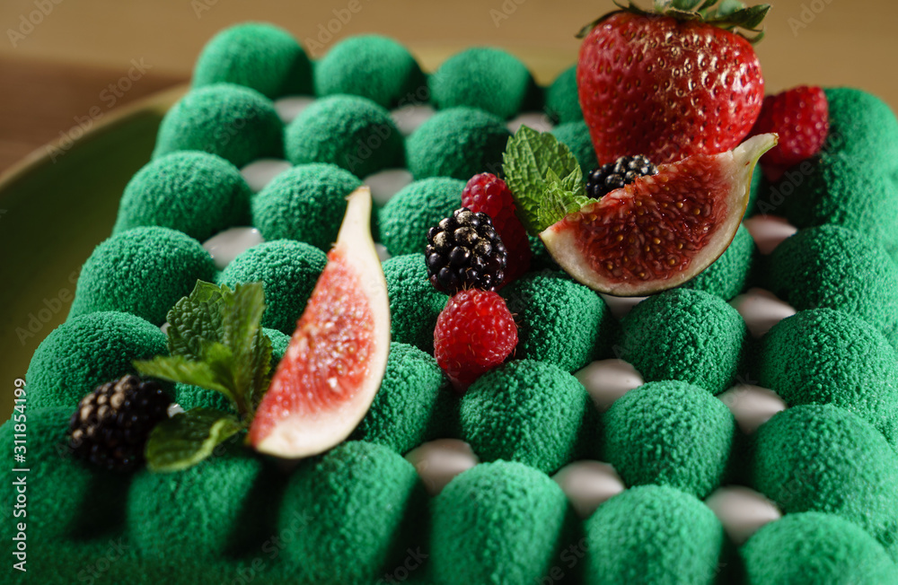 mousse cake with fresh berries mousse cake with fresh berries