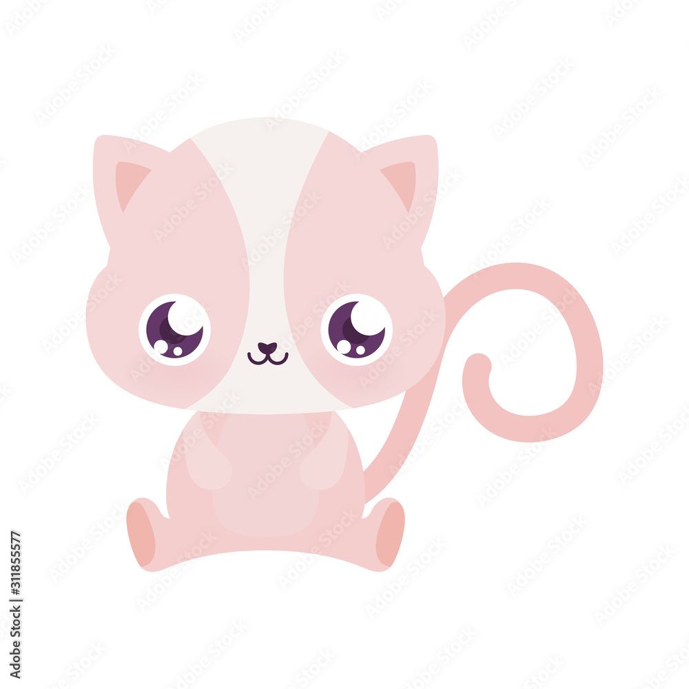 Fototapeta premium Cute cat cartoon vector design
