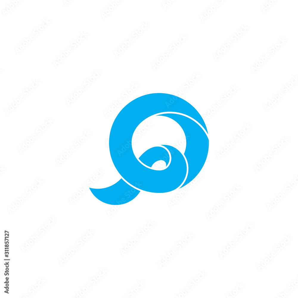 letter o 3d wave design symbol logo vector letter o 3d wave design symbol logo vector