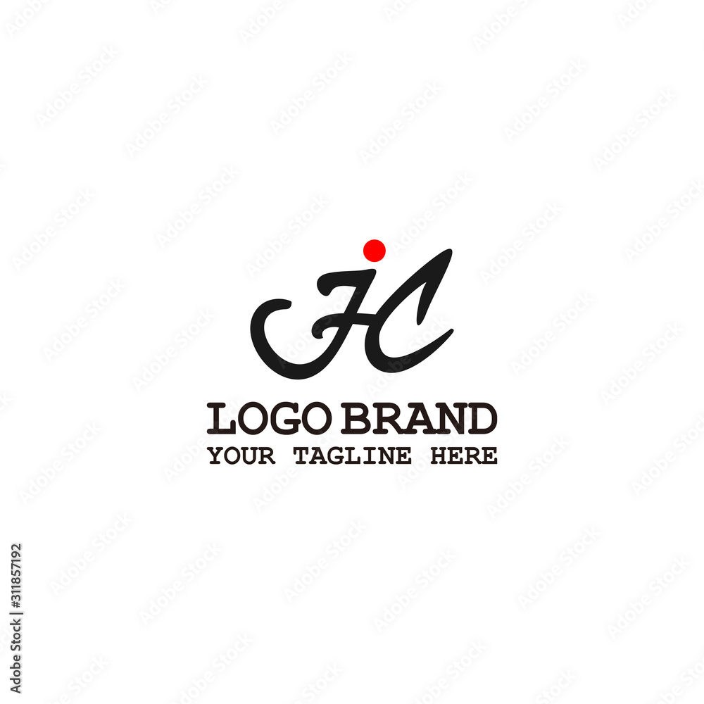 letter jc linked curves design symbol logo vector letter jc linked curves design symbol logo vector