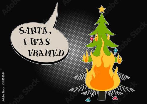 Santa, I was framed. T-shirt print