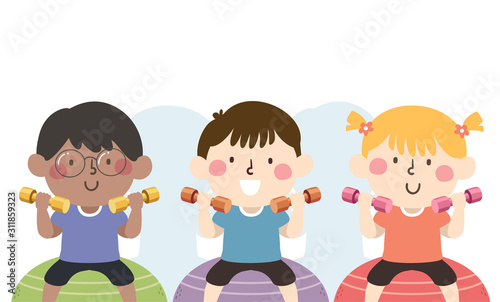 Kids Dumbbell Exercise Ball...