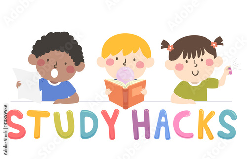Kids Study Hacks Illustration