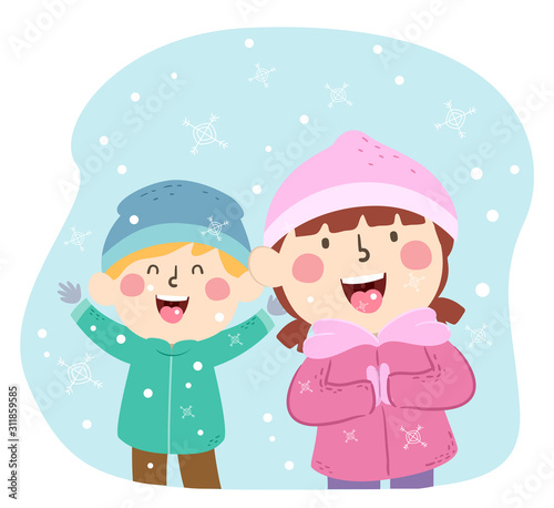 Kids Taste Snow Winter Educ...