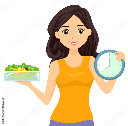 Teen Girl Food Clock Intermittent Fasting