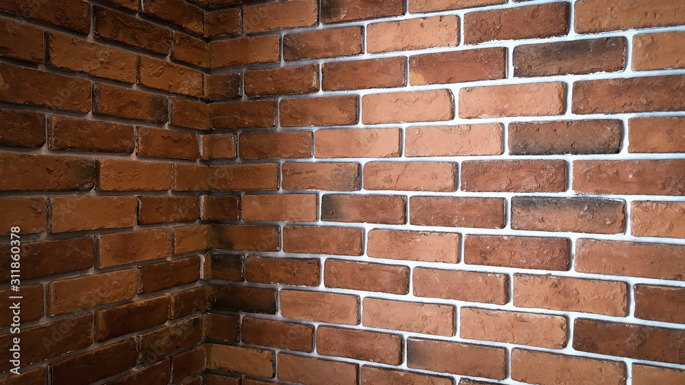 Curved brick wall for background. Stock Photo | Adobe Stock