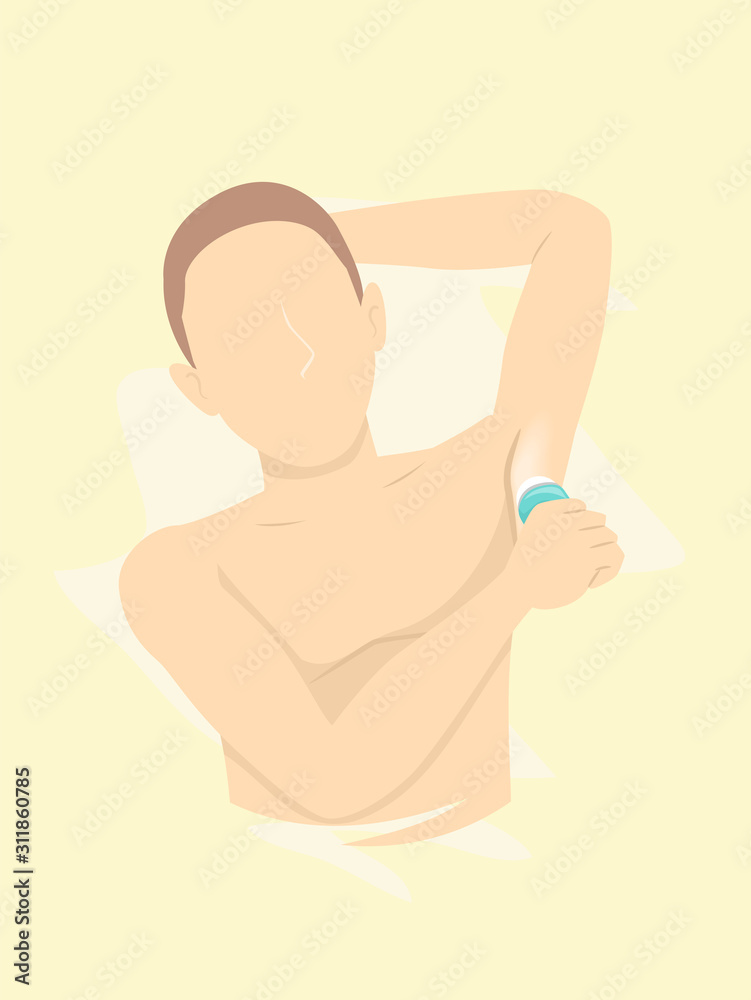 Man Deodorant Underarm Illustration Man Deodorant Underarm Illustration