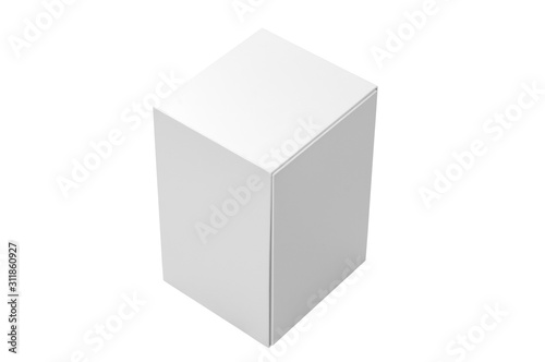 white box on a white background, mockup, copy space