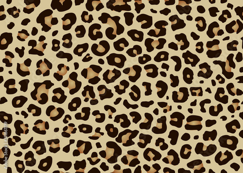 Leopard pattern design. Animal print seamless pattern  vector illustration background. Fur animal skin fashion textile  surface design