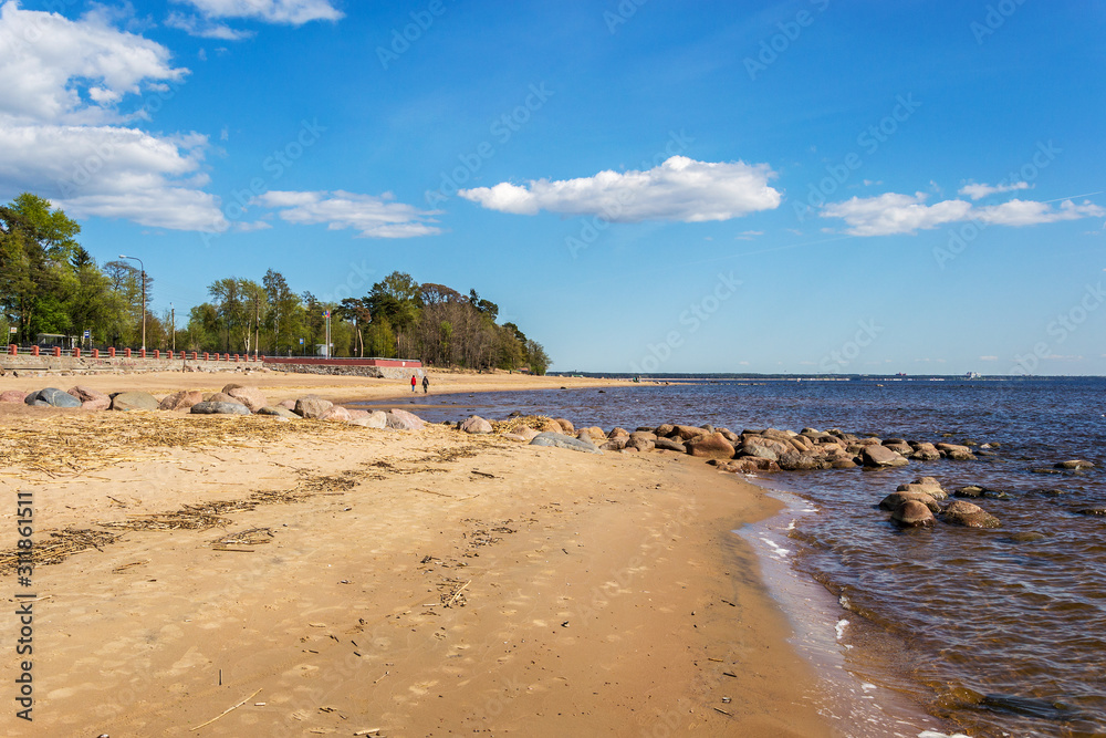 landscape on the Baltic coast on a clear day