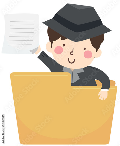 Kid Boy Black Hat Hacker Fo...