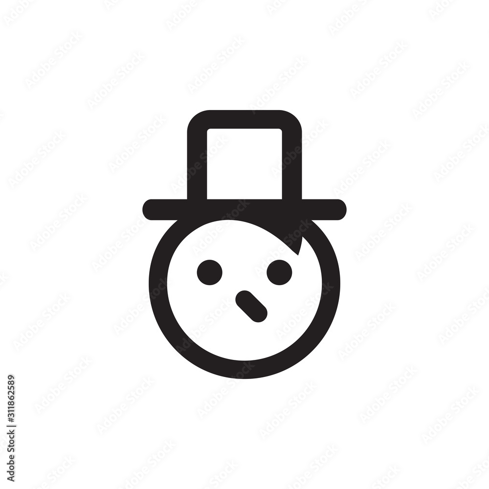 A lovely linear snowman icon. The symbol of winter, snow and frost. A snowman illustration good for use in business, app and web applications. A lovely linear snowman icon. The symbol of winter, snow and frost. A snowman illustration good for use in business, app and web applications.