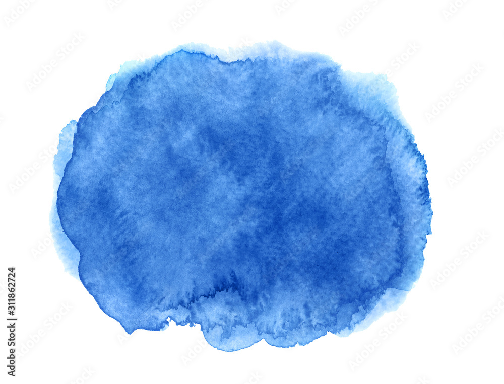 Abstract blue watercolor fill with stains and paper texture Abstract blue watercolor fill with stains and paper texture