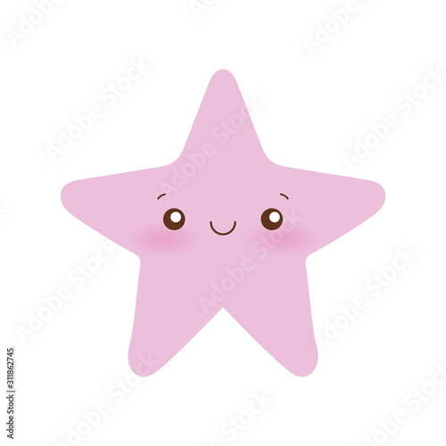 Kawaii star cartoon vector design