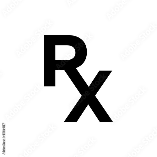 rx sign - medical icon vector design template photo