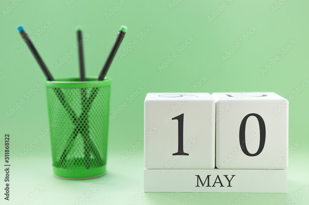 Desk calendar of two cubes for May 10 Desk calendar of two cubes for May 10