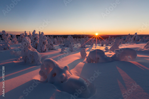 Sonnenuntergang Lappland