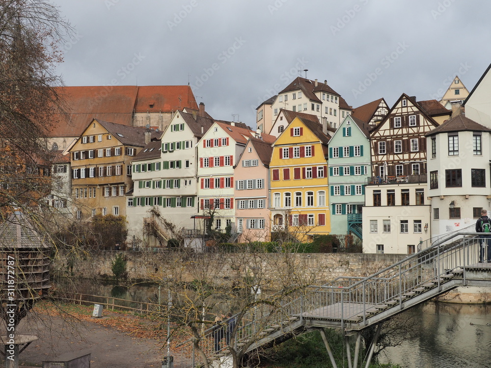 Fototapeta premium Universitätsstadt Tübingen - Neckarfront