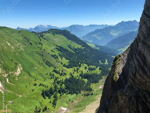 Beautiful alpine valley Oberseetal and Obersee lake, Näfels (Nafels or Naefels) - Canton of Glarus, Switzerland photo