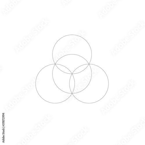 flower of life geometry 3 petals