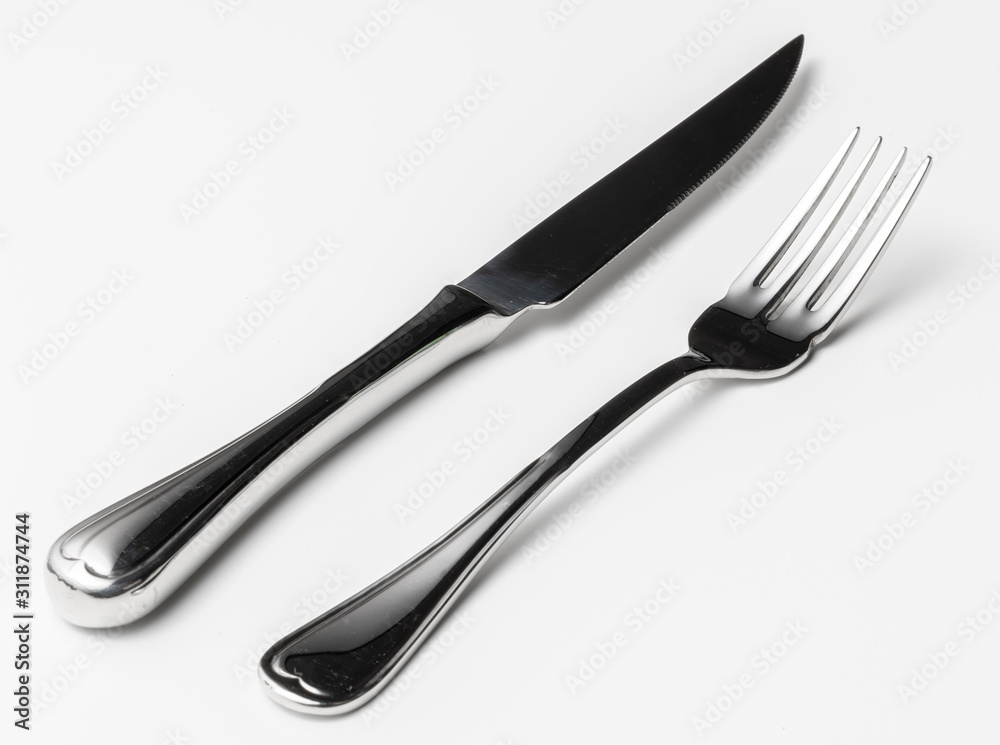 Fork and knife isolated on white background Fork and knife isolated on white background