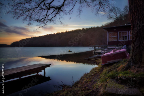 View over the lake Schmaler Luzin in the Feldberger Lake District  photo