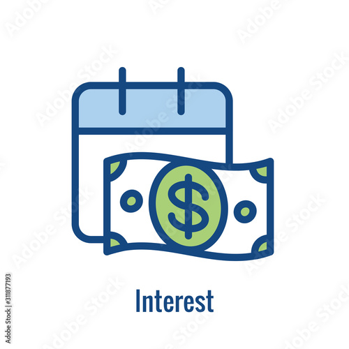 Investment or Banking Icon that shows increase in amount