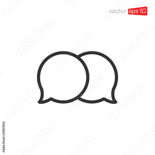 Message Chat Icon Design Vector